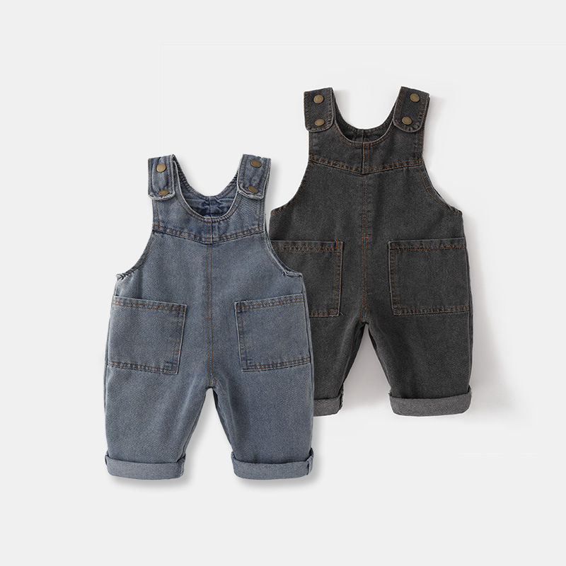 Baby Overall Denim - 2026 New Korean Version Soft Washed