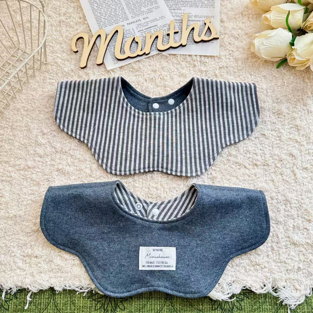Baby Clothing Fabric - Newborn Baby Cotton Bibs Floral Pastoral