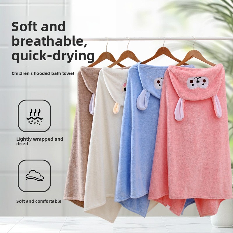 Coral Fleece Hooded Bath Towel - огляд і ціна Hooded Bath Towel