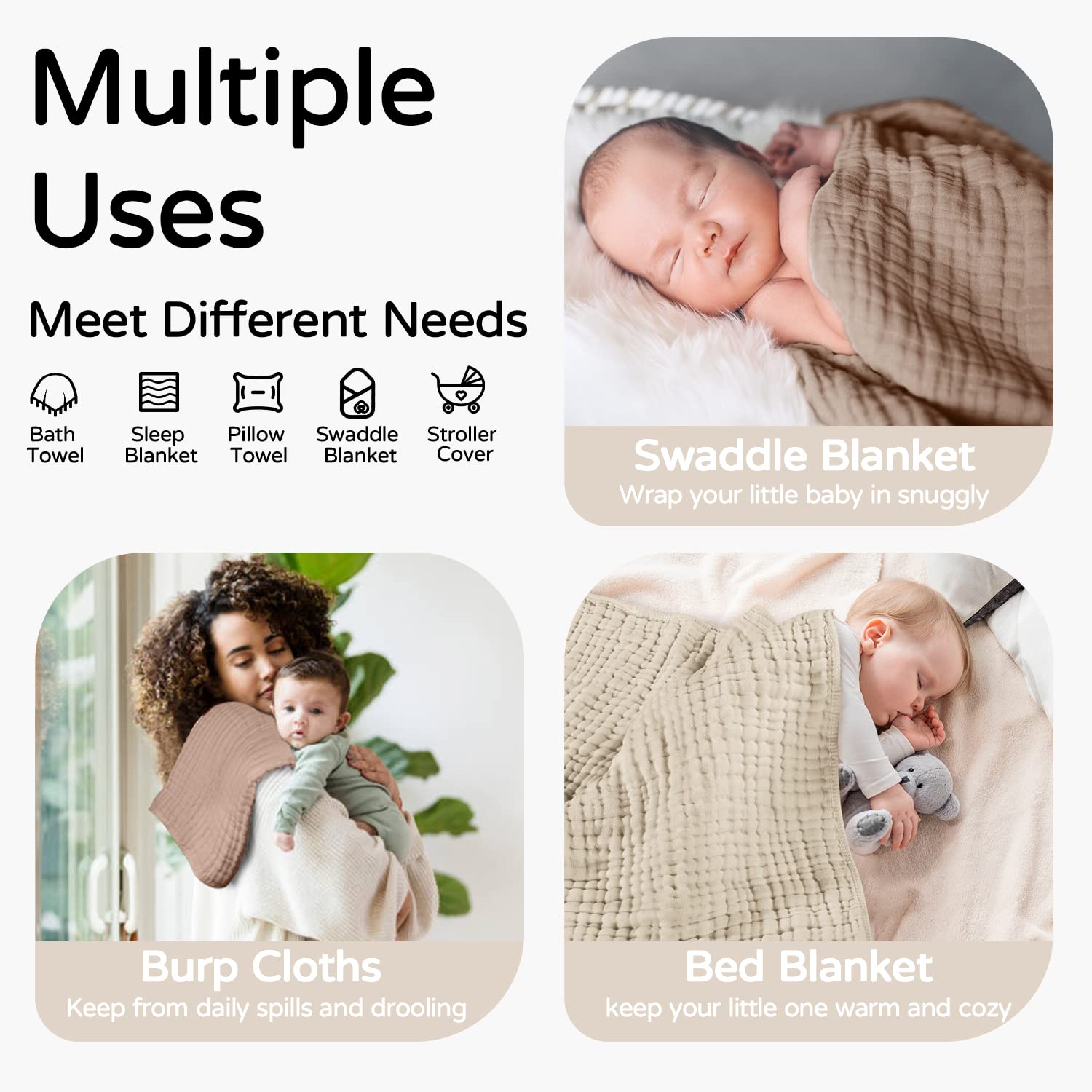 Muslin Hooded Baby Towels, 100 - огляд і ціна Hooded Bath Towel