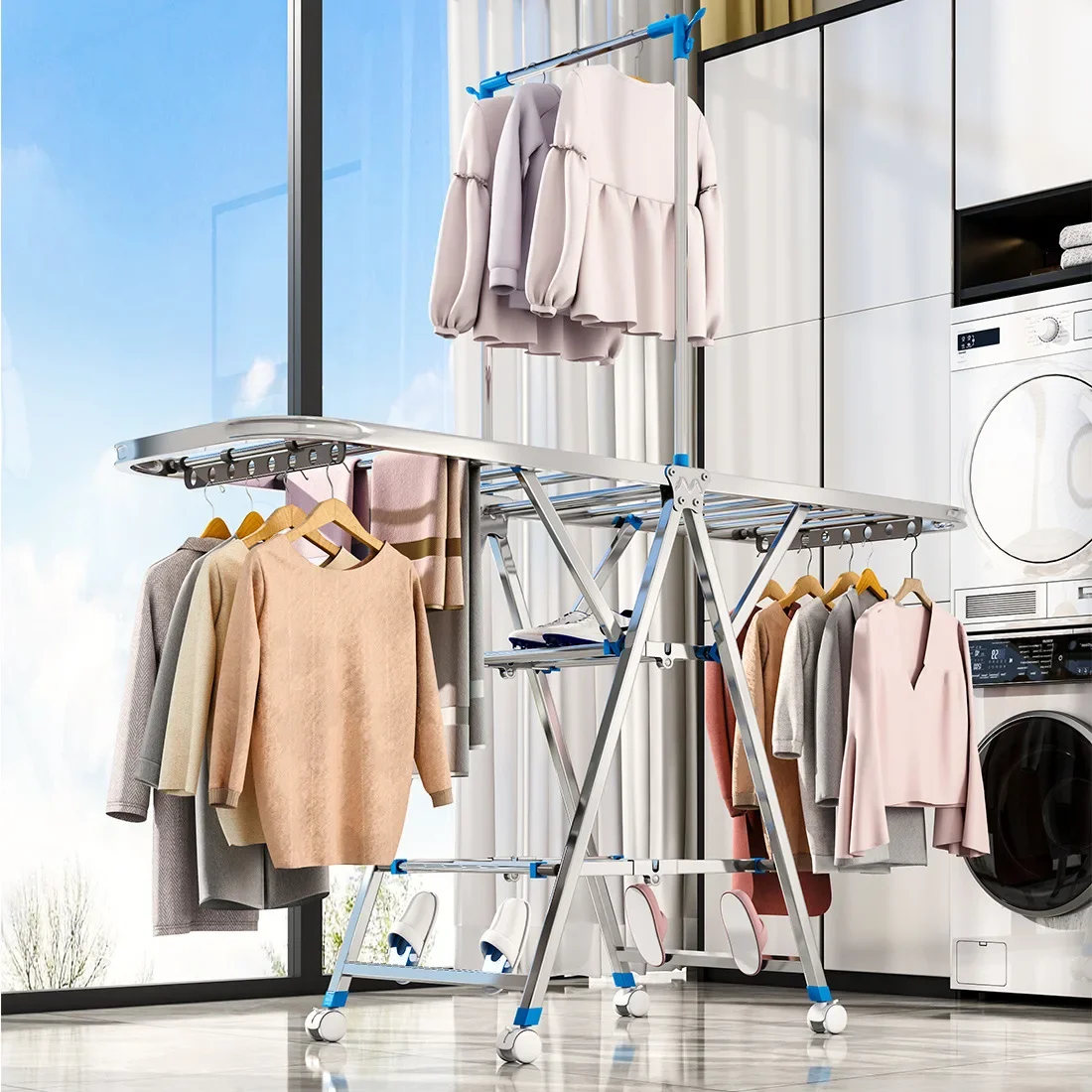 Stainless steel drying clothes - огляд і ціна Baby Clothing Rack