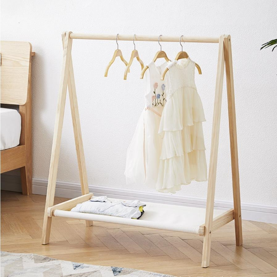 Solid Wood Floor Standing Clot - огляд і ціна Baby Clothing Rack